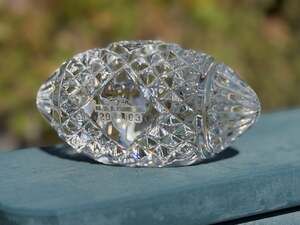 USC Trojans 2003 National Champions Etched Waterford Crystal Football Paperweigh